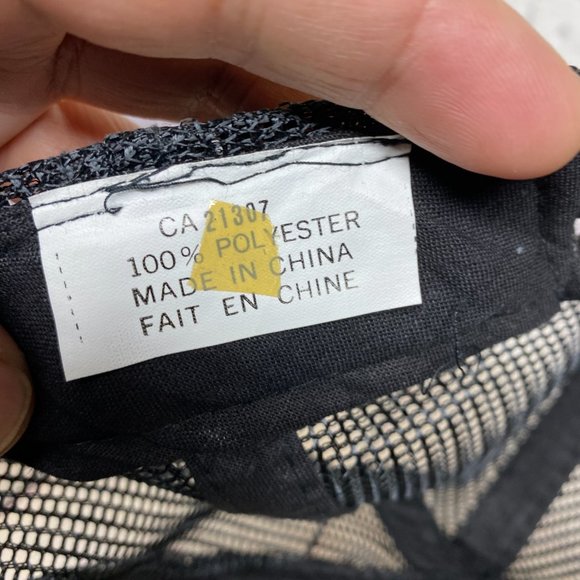 Vintage Trucker Hat Mesh 90s Cap Black HISCOCK'S Service Centre Viking TRL NFLD - Picture 8 of 8